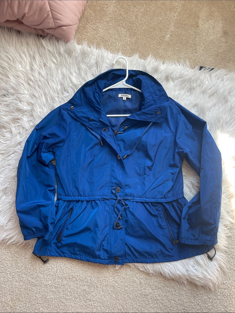 Blue Women’s Lightweight Hooded Anorak Jacket